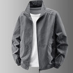 Men's Stand Collar Jacket Spring Breathable Lightweight Anti-Wrinkle Windbreaker Outdoor Sport Casual Quick-Drying Work Jackets