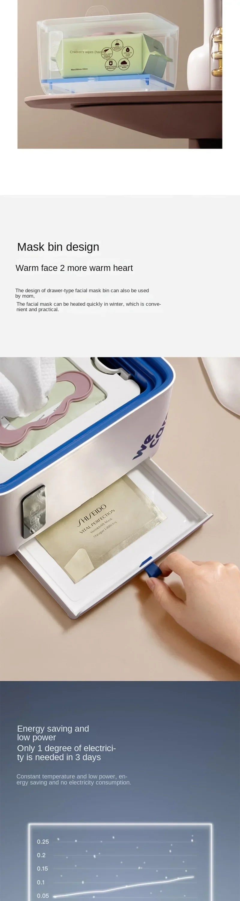 220v Upgrade Upgrade Baby Wipes Warmer Baby Wipes Insulated Box Mask Heating Constant Temperature Portable Household