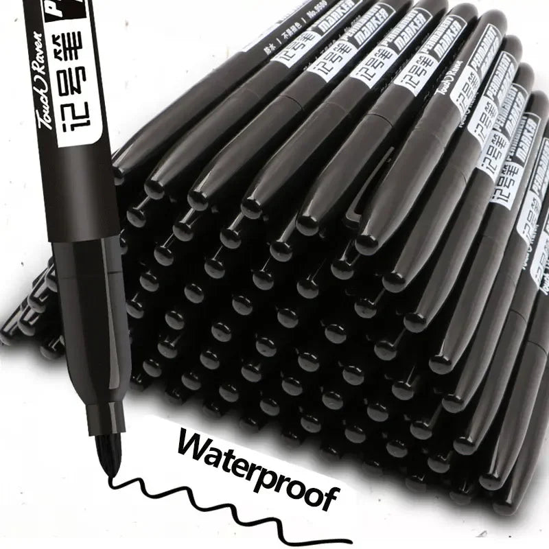 1/6 PCS Permanent Marker Pen Manga Drawing Markers Black Blue Red Waterproof Ink Sketch Pens Stationery Art School Supplies Main image