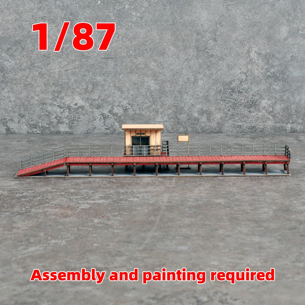 Assembly Architectural model train Railway model railway station platform miniature sand table diorama ho scale model kit 1/87
