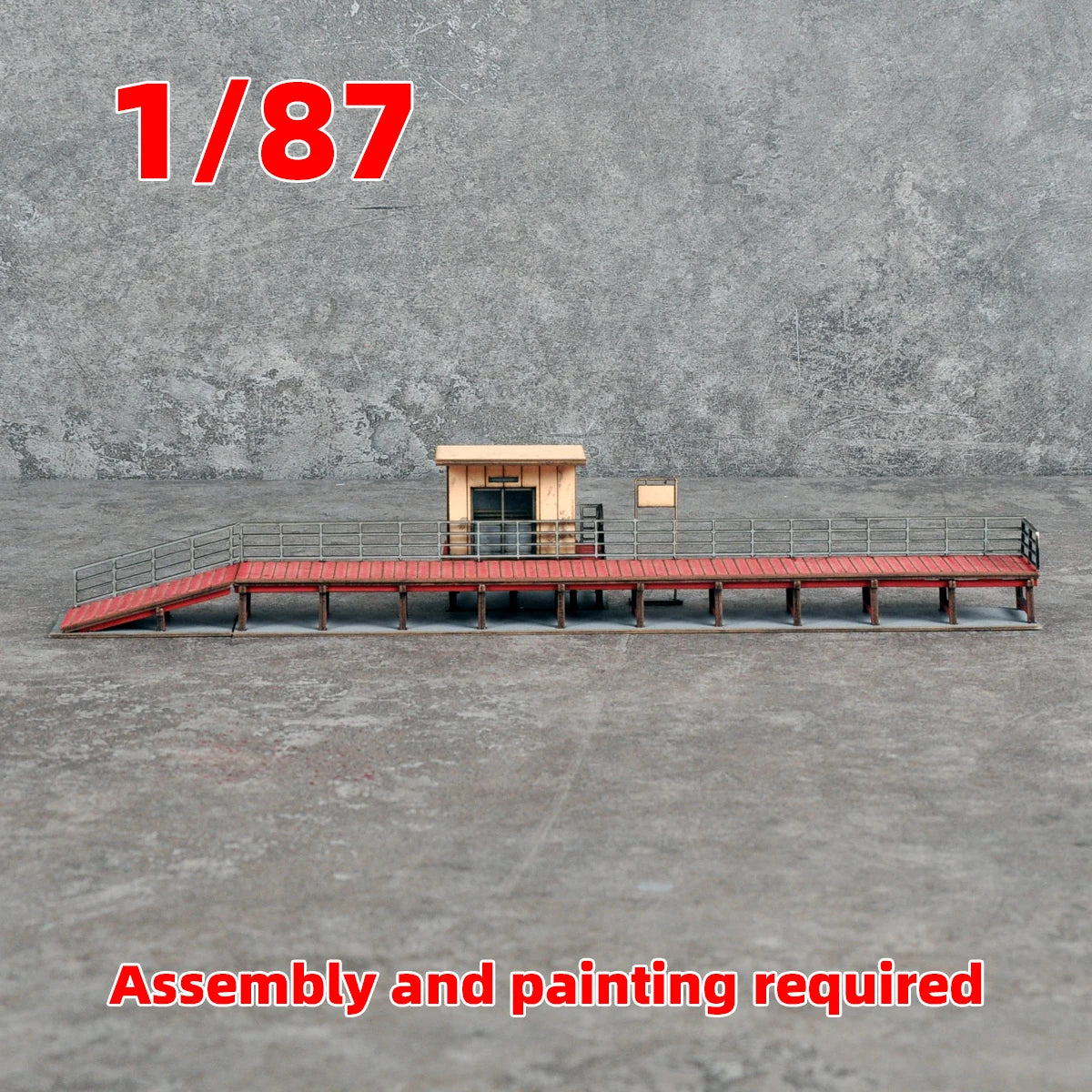 Assembly Architectural model train Railway model railway station platform miniature sand table diorama ho scale model kit 1/87