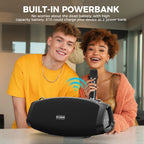 W-KING (120W PEAK)70W Portable Loud Bluetooth Speakers with Wireless Microphone,  Waterproof Outdoor Wireless Bluetooth