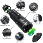 DISCOVERY 40x60 Monocular Telescope with Smartphone Holder & Tripod, High Power BAK4 Prism Lens Monocular For Hunting Camping
