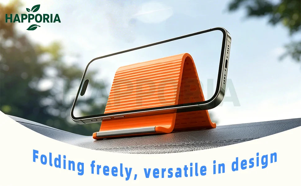 HAPPORIA Portable Foldable Silicone Phone Holder Flexible Bendable Multi Angle Adjustable Stand for Universal Phone Tablet