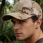 Men's Camouflage Tactical Baseball Cap With 3 Velcro Patches Military Camouflage Hat Cap For Outdoor Jugle Fishing Hiking Caps