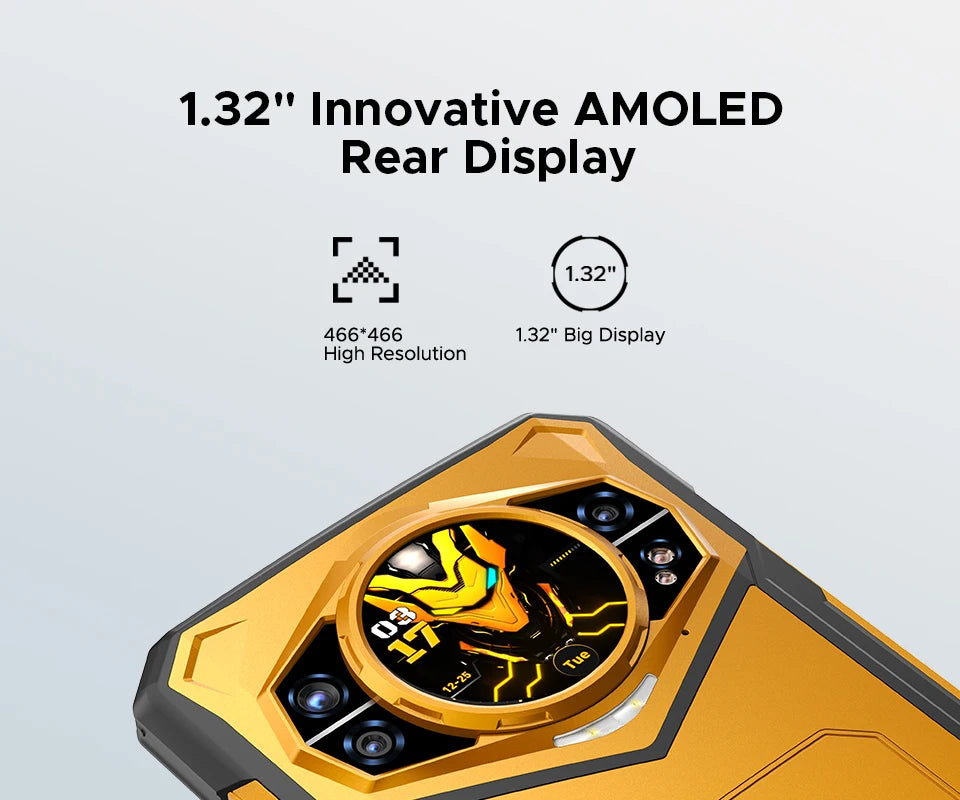 Globe Version DOOGEE S200 X 5G Rugged Phone 6.72" Dimensity 7050 1.32" AMOLED Rear Display 12GB 512GB 10100mAh Battery Phone
