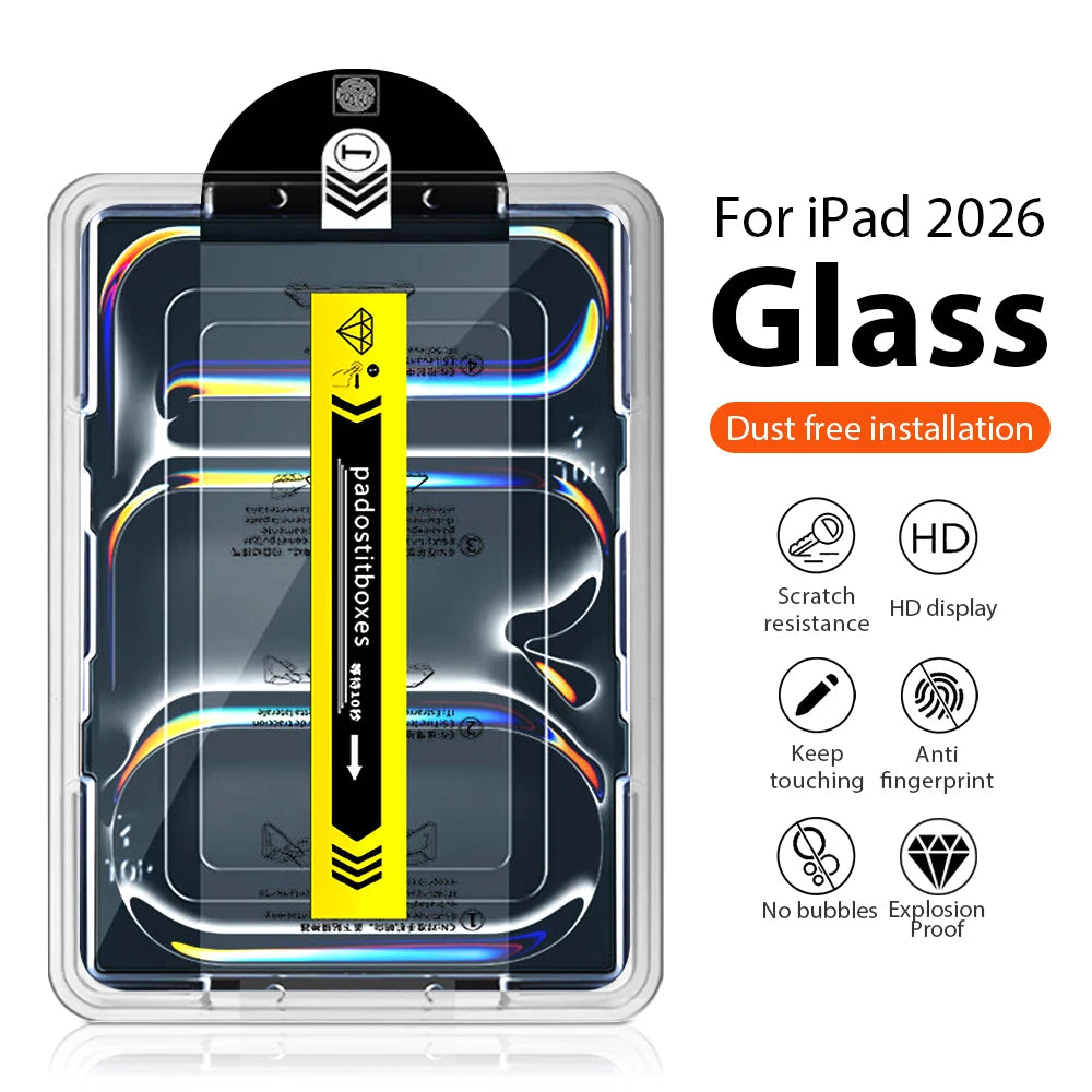 Screen Protector Tempered Glass For iPad Pro 13 11 M5 M4 12.9 A16 10 9 10th 9th Generation Air 5 4 3 M3 M2 Mini 7 6 Accessories