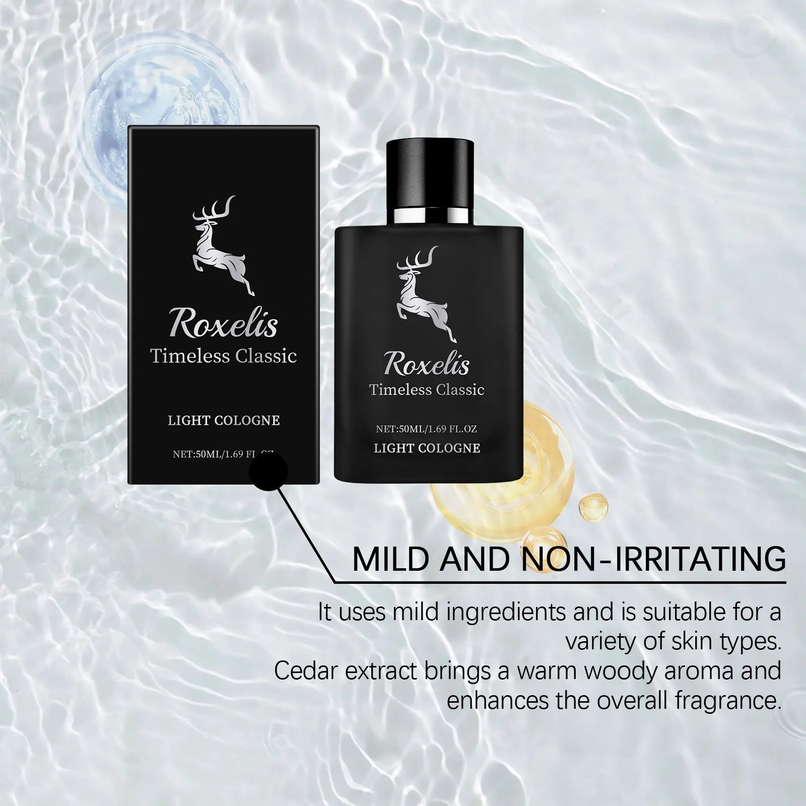 Roxelis Bergamot Perfume Classic Cologne Natural Fresh Hair Temperament Lasting Fragrance elegant Portable Perfume