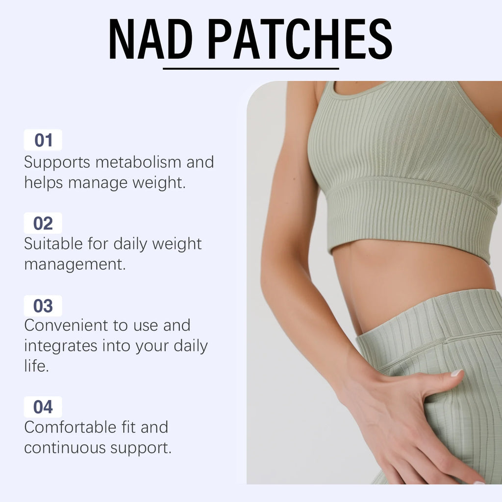 Liposomal Nad Patches Transdermal Absorption Enhance Cellular Energy Regulate Metabolism Weight Management Healthy Aging Patches
