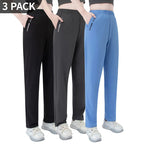 1/3 piece set summer women's letter printed pocket casual pants, comfortable plus size youth student sports running harem pants