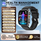 2026 New Health Smart Watch Laser Therapy Reduce Three Highs Blood Oxygen Pressure Uric Acid Blood Lipid ECG Smartwatch For Man