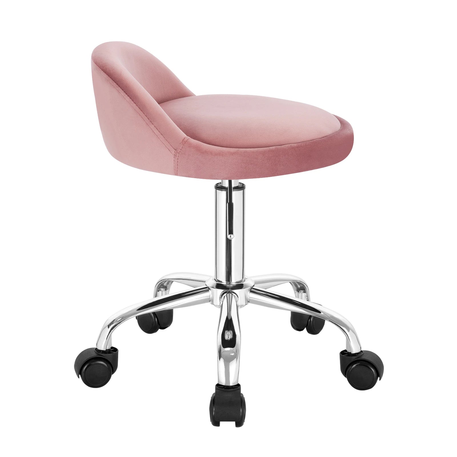WOLTU Swivel Office Stool with Wheels Height Adjustable Computer Chair With Low Backrest Work  Roller Rocker Dressing Stool