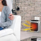 EU Plug In Heater Mini Electric Heater Warmer Wall Mounted PTC Ceramic Space Heater Portable Heater Fan for Home Office Bedroom