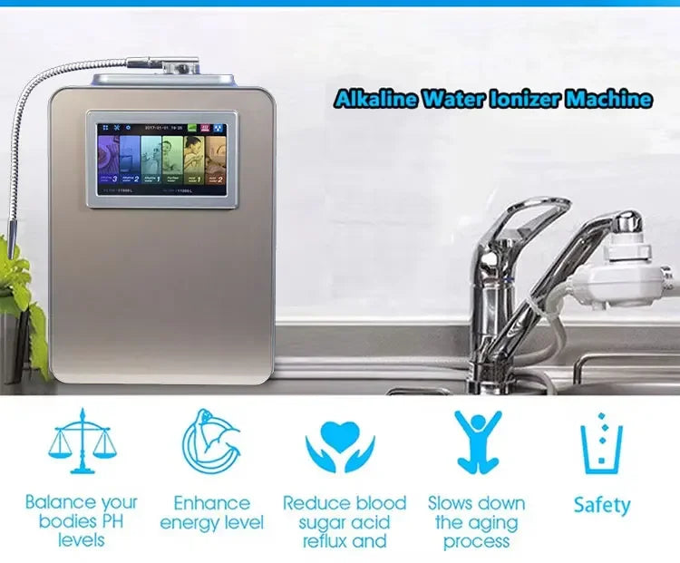 Wholesale PH 2.5-11.2 Platinum Coating 11 Plates Alkaline Water Ionizer Water Treatment Appliances Japan Kangen Water Dispenser