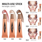 Makeup Set Beginner Kit Foundation Base Moisturizing Concealer Moisture Lip Gloss Highlighter Stick & Blush Face Makeup Sets Gif