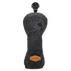 Black Lucky Poker Design  High Quality Headcovers Embroidery Golf Club Driver Head Fariway Wood  Hybrid Head Covers 3 Wood Headc