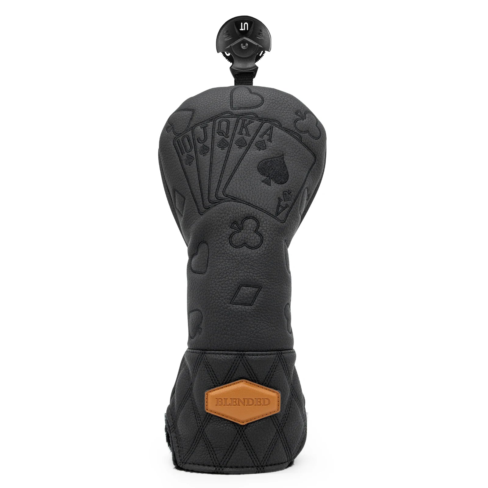 Black Lucky Poker Design  High Quality Headcovers Embroidery Golf Club Driver Head Fariway Wood  Hybrid Head Covers 3 Wood Headc