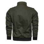 2023 new Pilot Bomber Jacket Coats Mens Cotton Cargo Jackets With Zipper Pockets Retro Casual Work Jacket Male Clothing Outwear