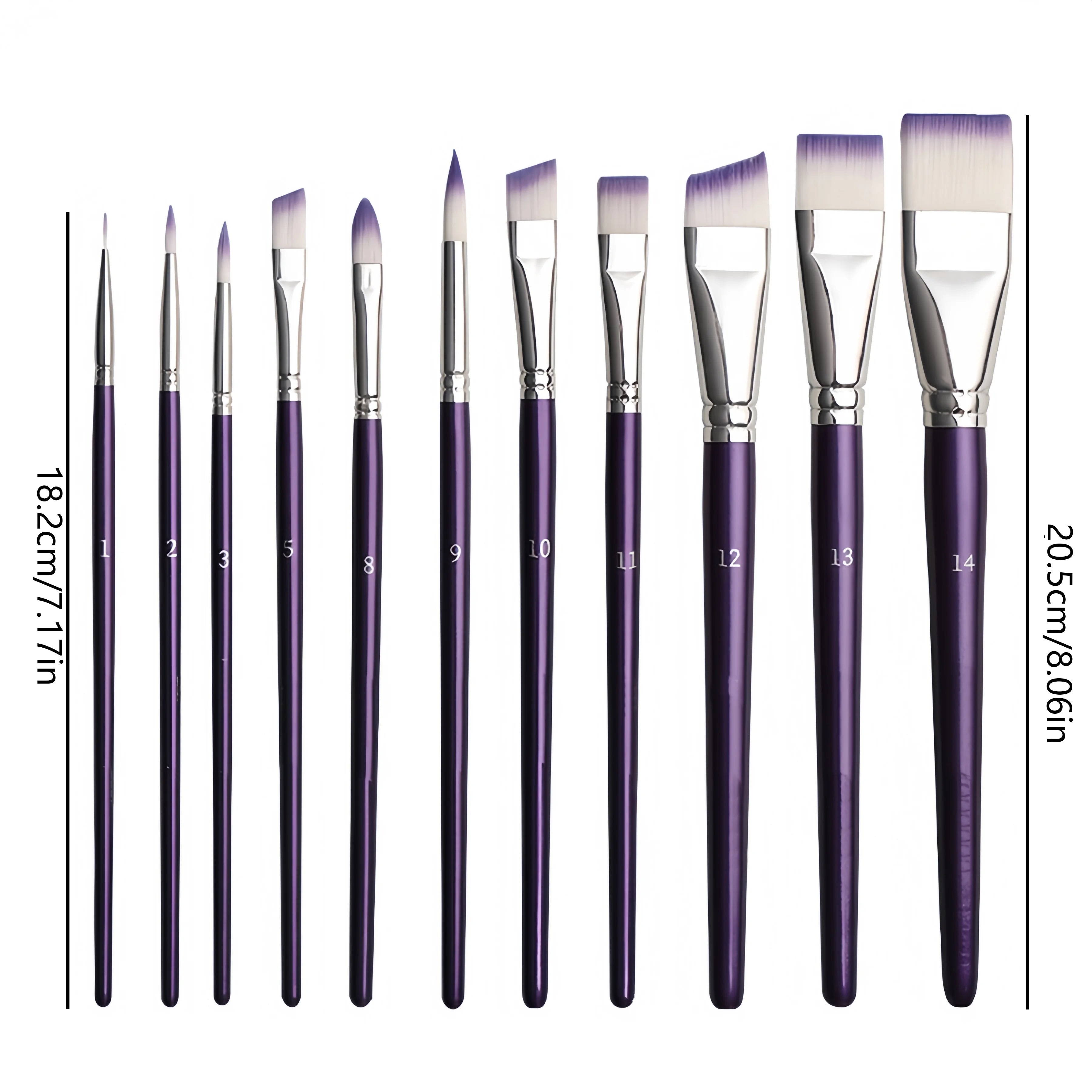 7/11pcs Professional painting brush set, wide and delicate brushes for artistic makeup and design, facial and body art brushes