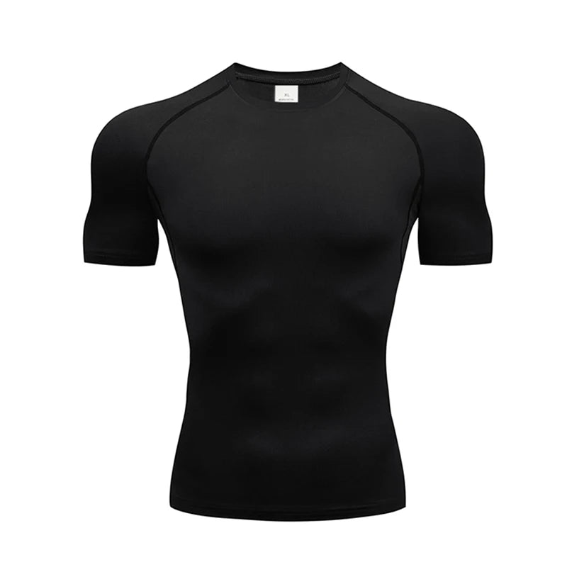 Men Compression Shirt Short Long Sleeve Quick Dry | All Season Workout Top for Gym Running Fitness UV Protection