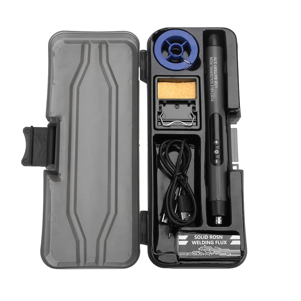 USB Soldering Iron Mini Small Soldering Iron Set Portable Household Type-C Interface 600mAh Battery Adjustable Temperature