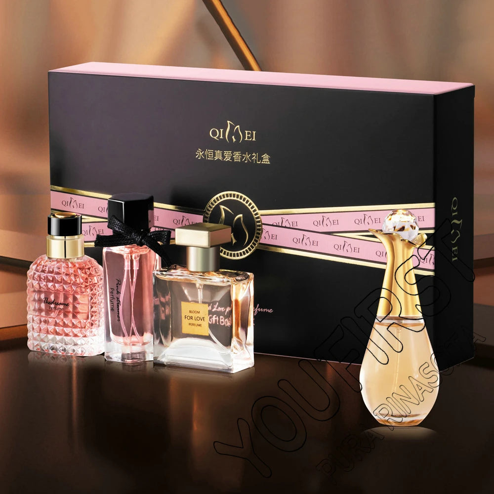 Luxury Brand Perfume Women духи Eau De Parfum Femme Gift Box 4Pcs Set 100ml Perfumes De Mujer Natural Floral Fragrance Spray