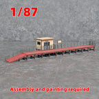 Assembly Architectural model train Railway model railway station platform miniature sand table diorama ho scale model kit 1/87