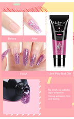 LIMEGIRL Nail Art Kit Poly Nail Gel Extending Soaking Gel Kit Nail Art Acrylic Gel Varnish Kit For Novices Semi Permanent Gel So