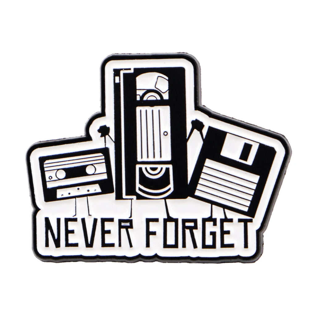 Retro 80s 90s Enamel Pins Vintage Cassette Tape Brooches Old School Lapel Pins for Backpacks Jewelry Gift For Friends
