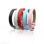 20pcs 10mm Genuine Real Leather Bracelet For Women Slide Letter Charms Wristband Jewelry Making DIY Pet Collar Keychain Band