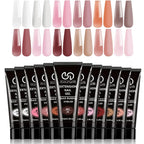 39pcs Nail Extension Gel Kit - contains all the basic nail tools, easy to use for beginners Easy salon nail construction gel