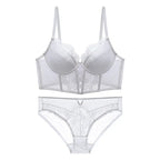 Push Up Lace Lingerie Set for  Women, Sheer Chemise with Soft Underwire Bra, Fishbone Teddy, Sexy Bridal Honeymoon Outfit, S-XL