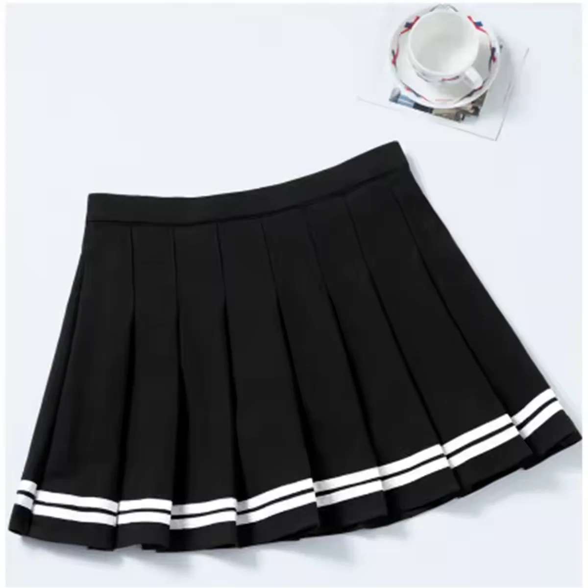 Vintage Korean Style Patchwork Skirt Harajuku JK Black Pleated Skirts Gothic Streetwear High Waist Mini Skirt Women Punk Skirt