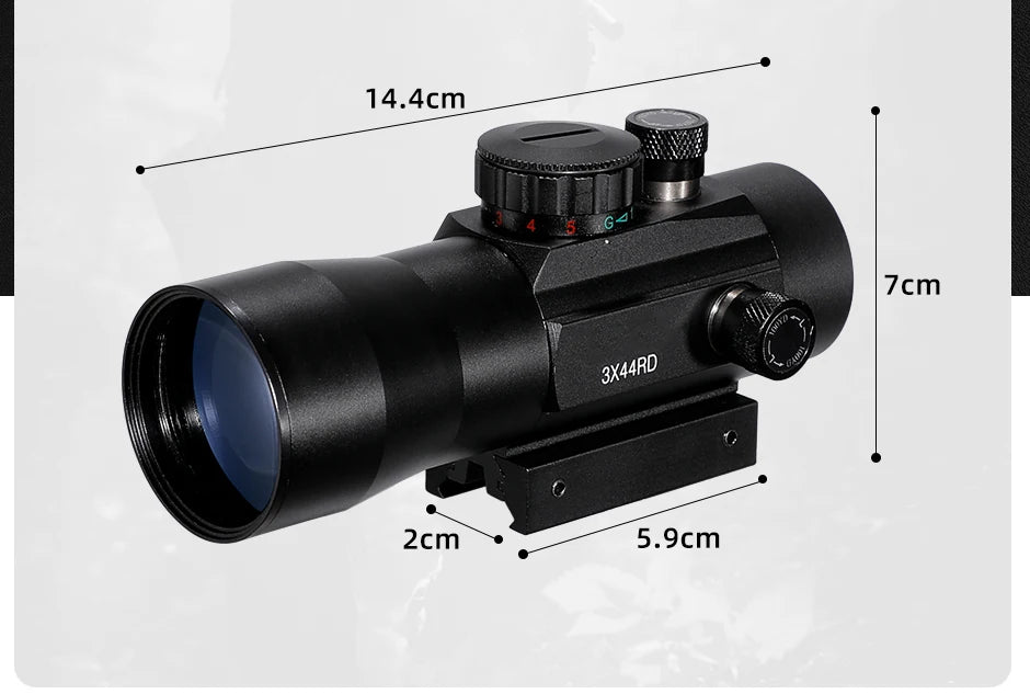 3X44 Green Red Dot Sight Scope 2X40 Red Dot 3X42 Tactical Optics Riflescope Fit 11/20mm Rail 1X40 Sight for Hunting