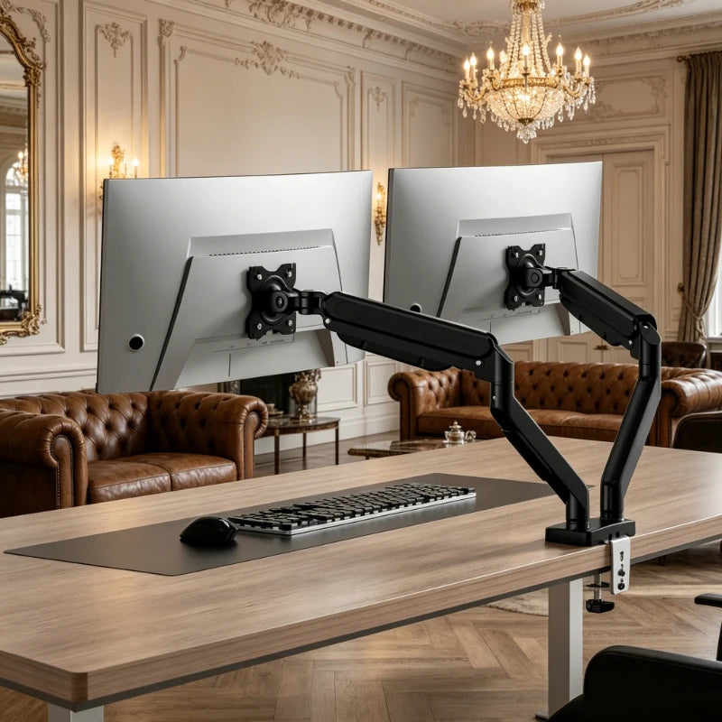 Flexible dual screen support, 13–32 inch monitors available, 180° swivel and tilt function for better viewing experience