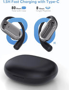 UYUXIO Real Time Translator Headphones AI Language Translation Earbuds 144 Languages & Accents 3 in 1 OWS Ear Buds for Business