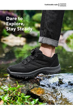 Men'S Spring And Autumn Outdoor Sports Shoes With Rotating Buckle Convenient Comfortable Anti Slip Hiking Shoes Large Size 39-48