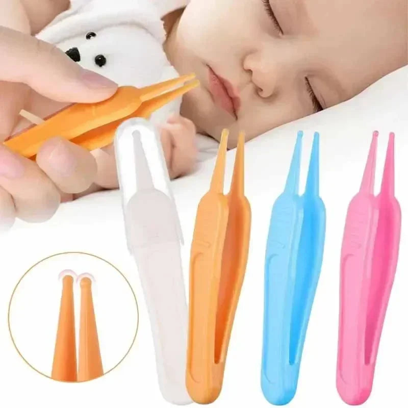 Tweezers Cleaning Forceps Baby Plastic Tweezers Nose Cleaner Tool Toddler Nasal Cavity Care Supplies Baby Essentials Kids Safety Main image