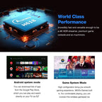 Dual-system TV Game Box G7,G8 8K 3D, supports two players, 60000 classic retro arcade games, includes 2.4G wireless controllers.
