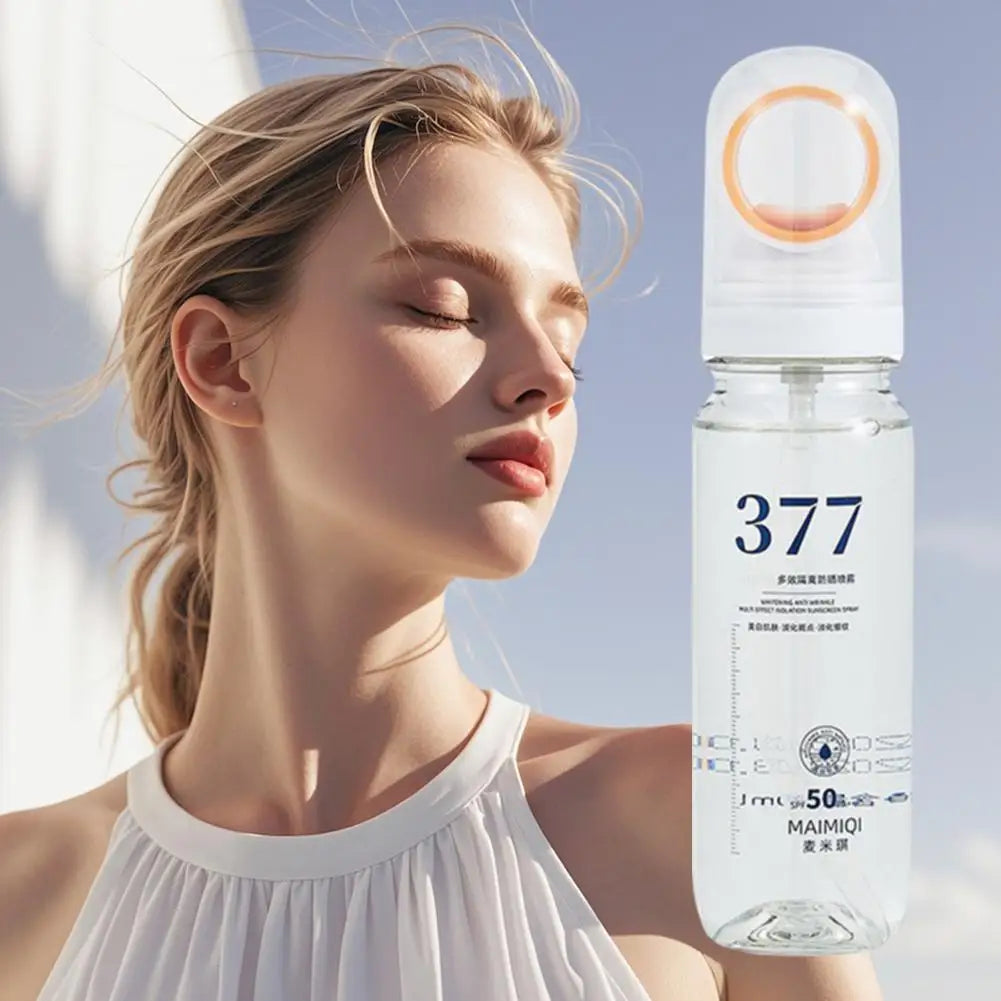 377 Sunscreen Spray SPF50+ Anti-aging Anti Wrinkle Moisturizing Whitening Sunscreen Spray Facial Body Neck Skin Care Spray 2025