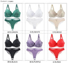 DaiNaFang Sexy Bras Set Green Black Beige Red White Purple Lace Bow Floral Underwear For Women Plus Size Lingerie