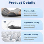 NEW 3-in-1 Back Massager with Relief Bed Sleeping Shiatsu Deep Tissue Portable Shoulder Lower Back Pain Relief Waist Massager