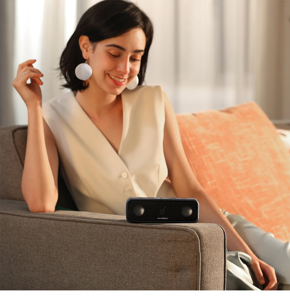 Sound core 3 from Anker: Bluetooth 5.0 loudspeaker, 24 Hours Playtime, IPX7 Waterproof Stereo Sound with Titanium Membrane Tre