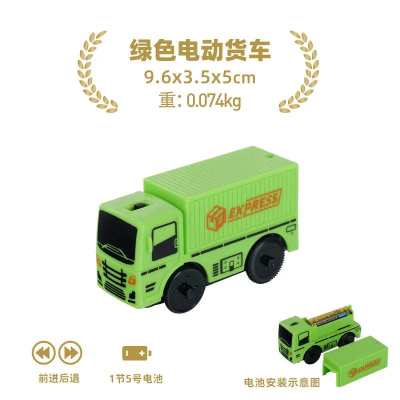 Electric Train Locomotive Magnetic Car Diecast Slot Fit All Brand Wooden Train Track Railway For Kids children's Toy W02