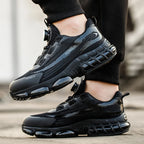 Men's Work Shoes  Rotary Buckle Work Sneakers Protective Shoes Safety Industrial Puncture-Proof Anti-Smash Steel Toe Shoes