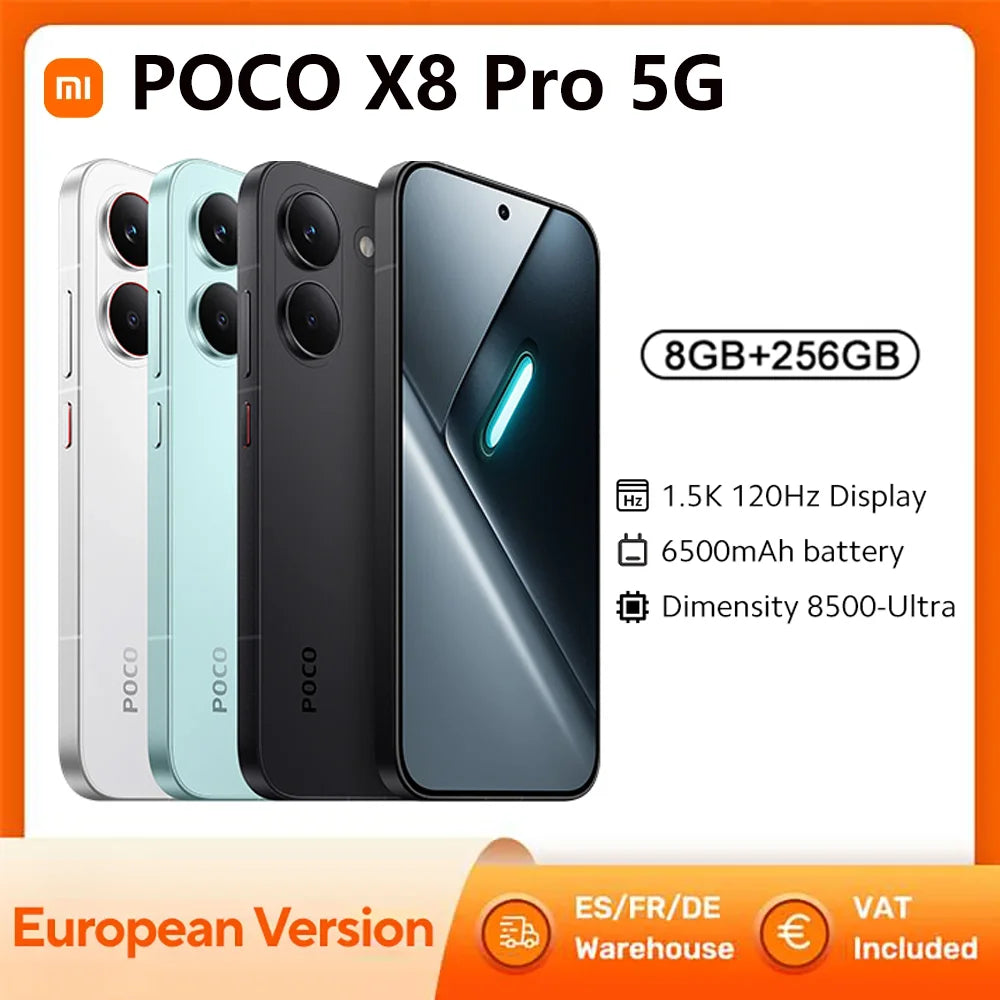 POCO X8 Pro 5G Smartphone 8GB+256GB Dimensity 8500-Ultra 6.59-inch AMOLED 1.5K 120Hz 6210mAh 50MP OIS NFC IP68 Main image