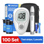 LinkSun Blood Glucose Meter G-425-3 Glucometer No Code for Diabetes Test 10/50/100pcs Strips Lancets Medical Blood Sugar mg/mmol