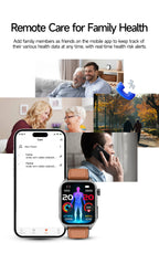 2026 New Health Smart Watch Laser Therapy Reduce Three Highs Blood Oxygen Pressure Uric Acid Blood Lipid ECG Smartwatch For Man
