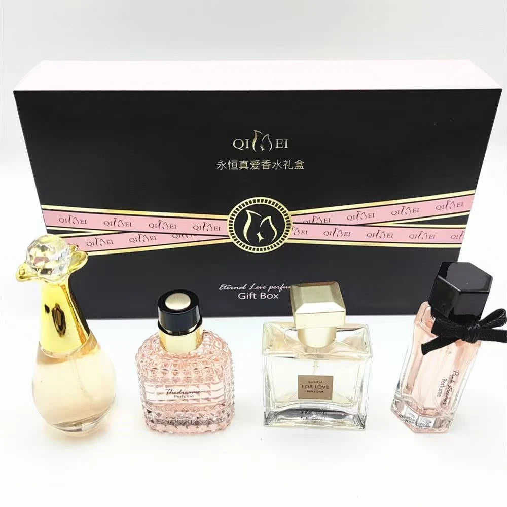 Luxury Brand Perfume Women духи Eau De Parfum Femme Gift Box 4Pcs Set 100ml Perfumes De Mujer Natural Floral Fragrance Spray