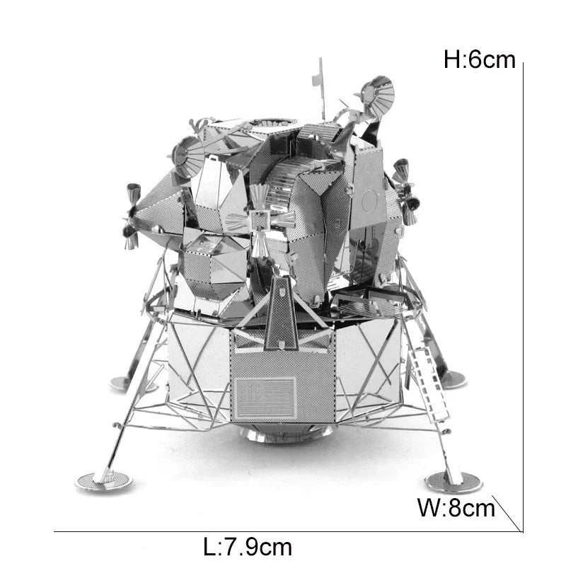 Space Exploration 3D Metal Puzzle Shuttle Hubble Space Telescope Mars Rover Model Toy for Kids Creative Jigsaw Puzzle Gift Toys